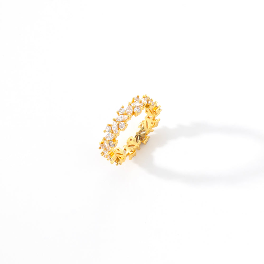 Multi Stone Marquise Ring - Gold / 5
