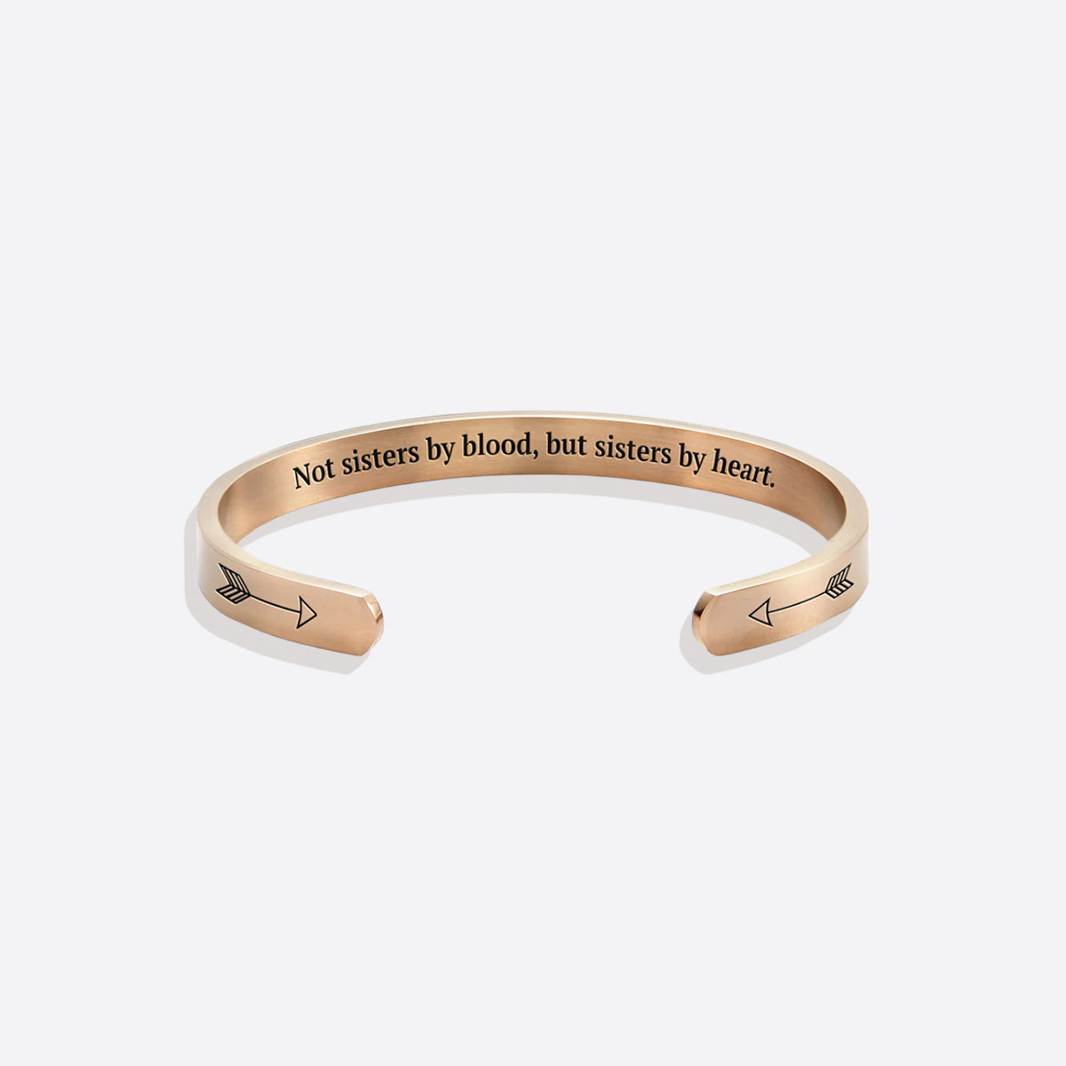 Not Sisters Blood But Sisters Heart Cuff Bracelet