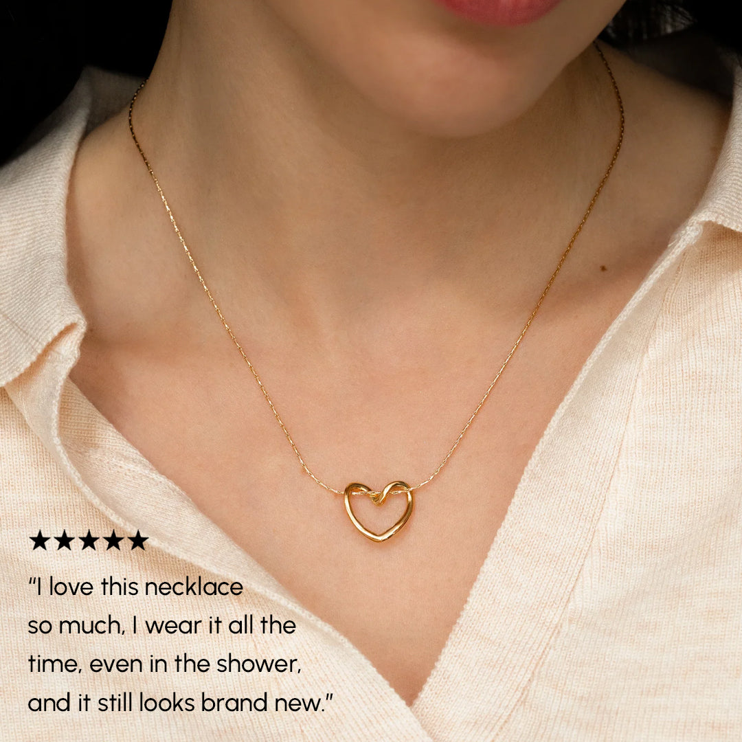 Open Heart Necklace – Mint & Lily