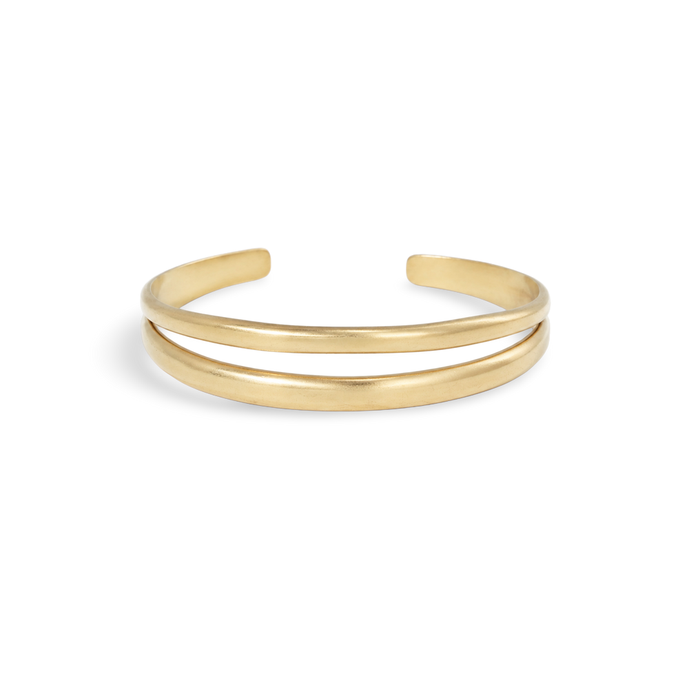 Organic Bangle Bracelet - Gold / 6.5"