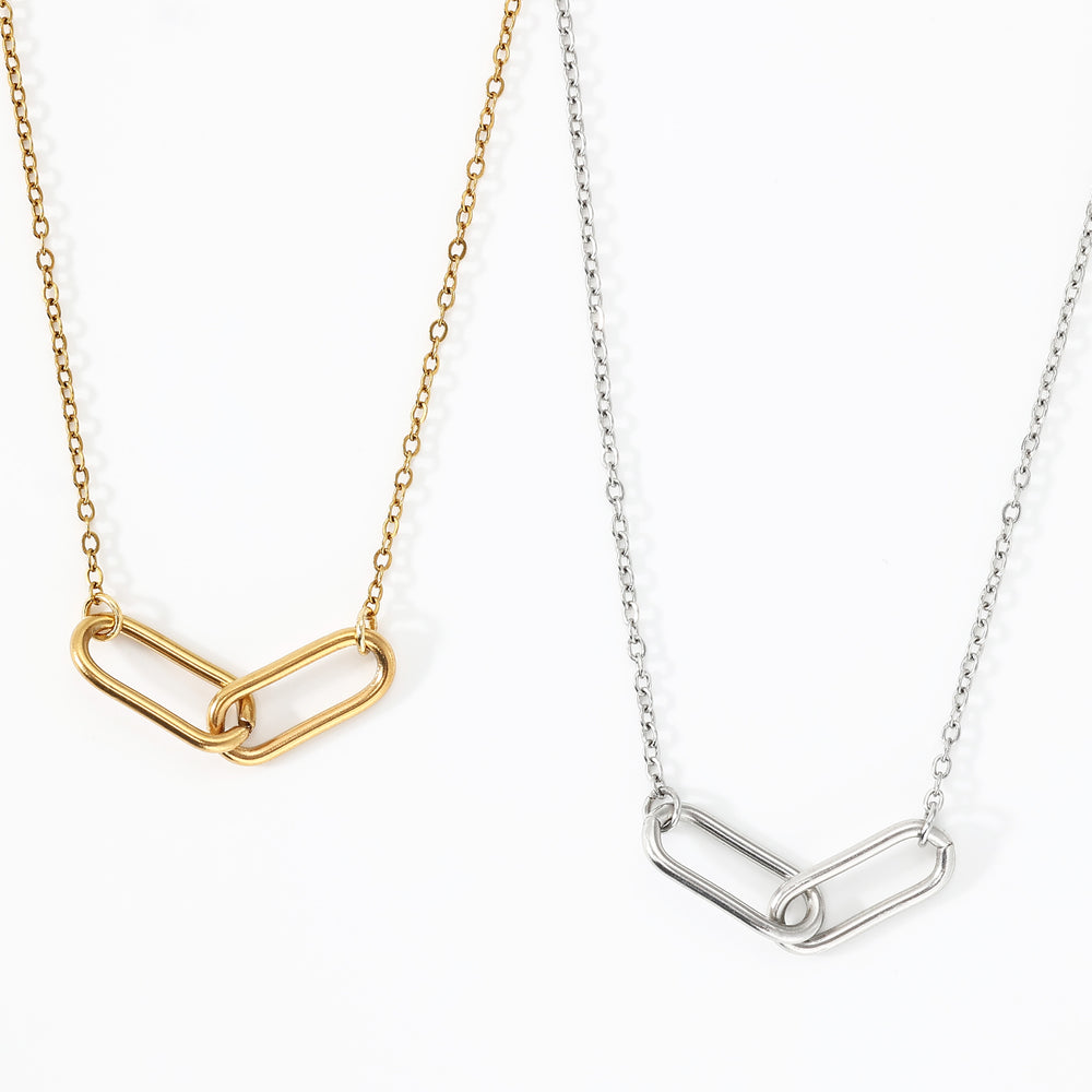 Oval Link Necklace - Gold / 17" + 2"