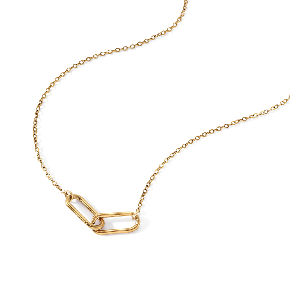 Oval Link Necklace - Gold / 17" + 2"