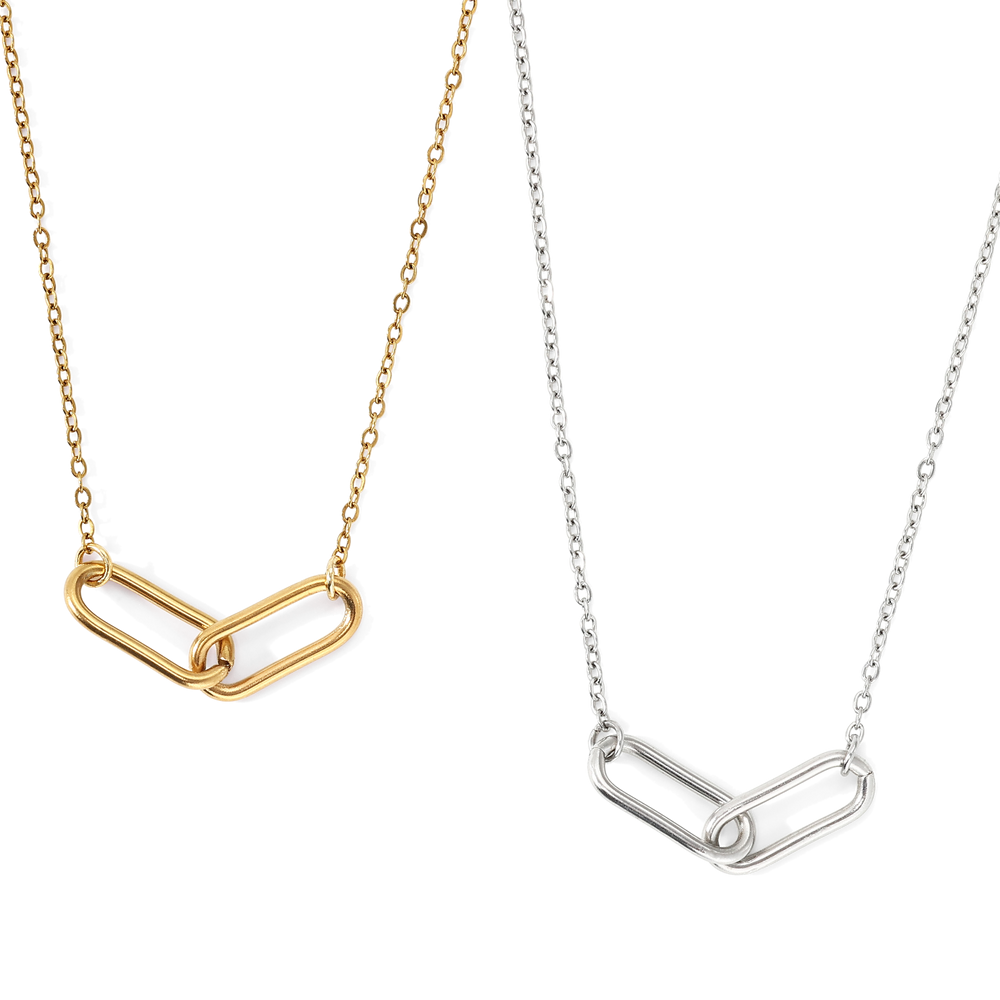 Oval Link Necklace - Gold / 17" + 2"