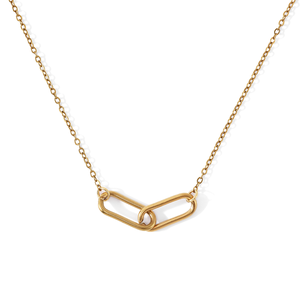 Oval Link Necklace - Gold / 17" + 2"
