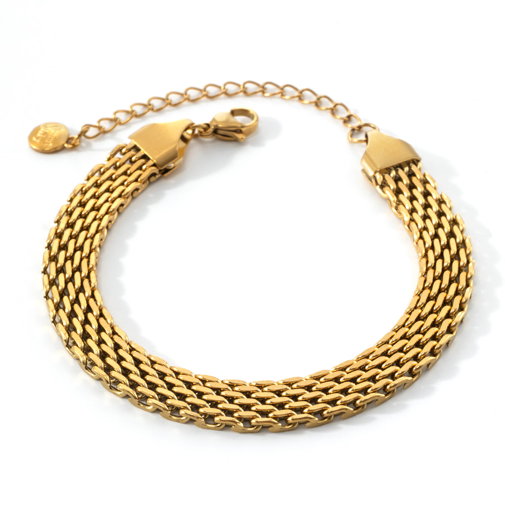Panther Link Chain Bracelet - Gold / 6.5" + 2"