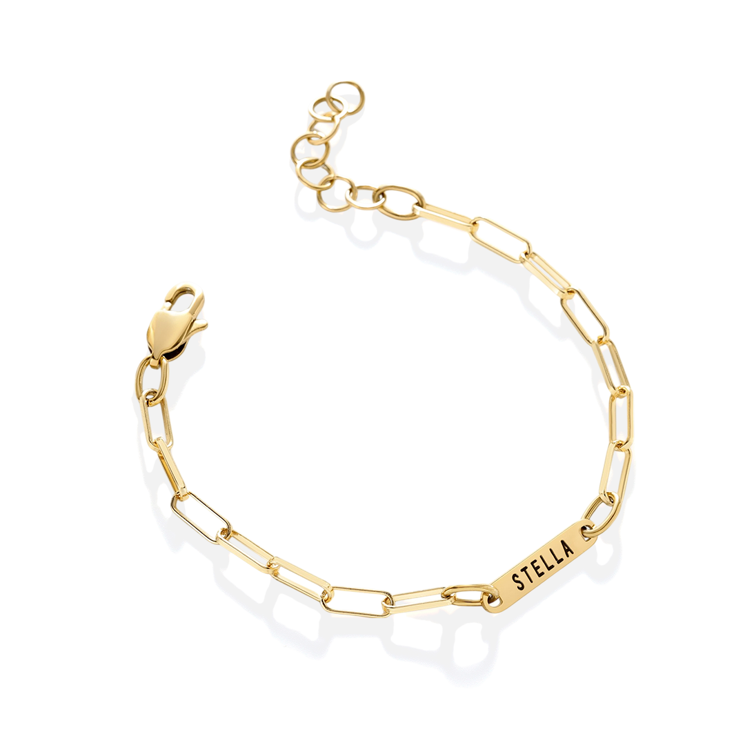 Personalized Paperclip Name Bracelet