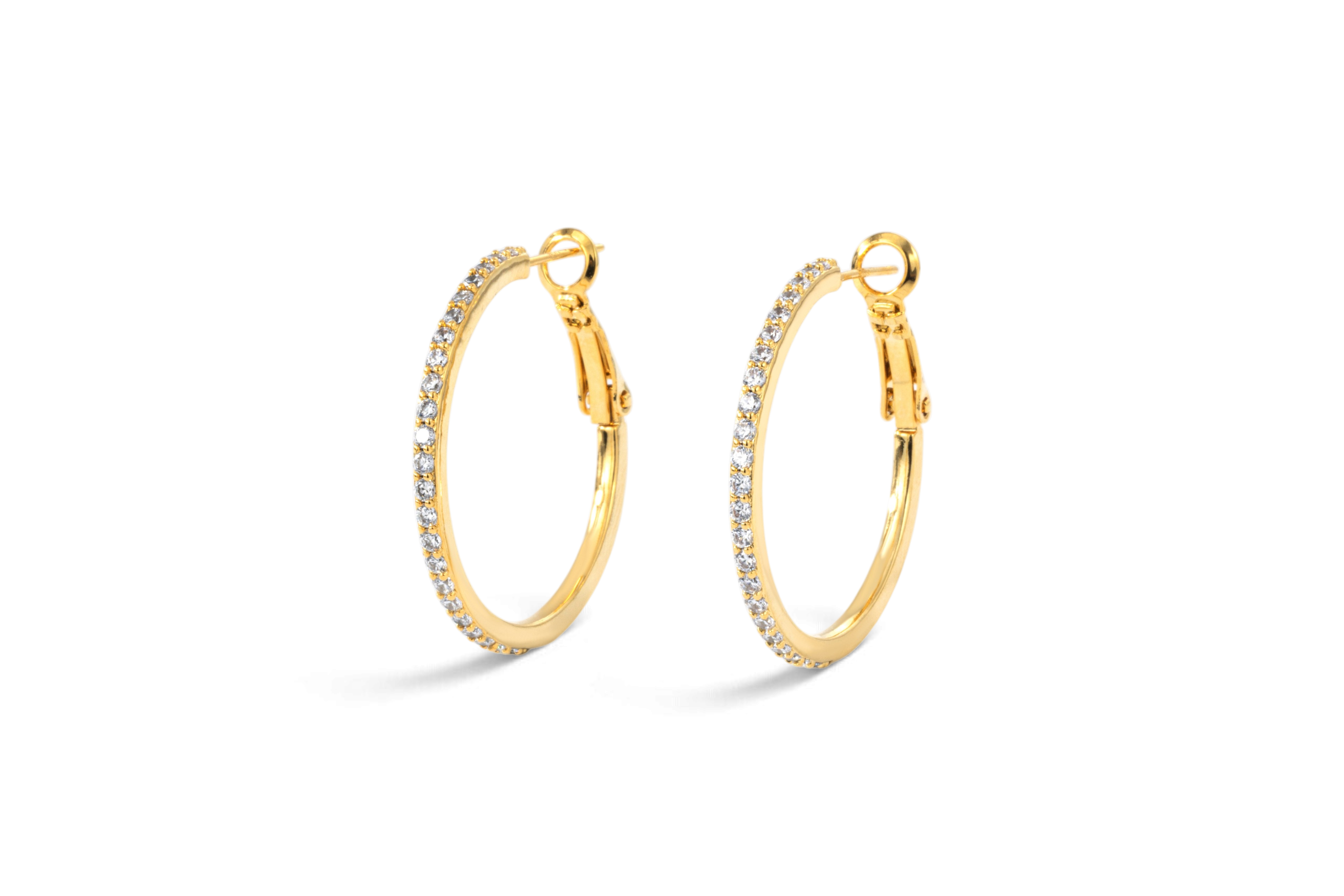 Pave Hoop Earrings