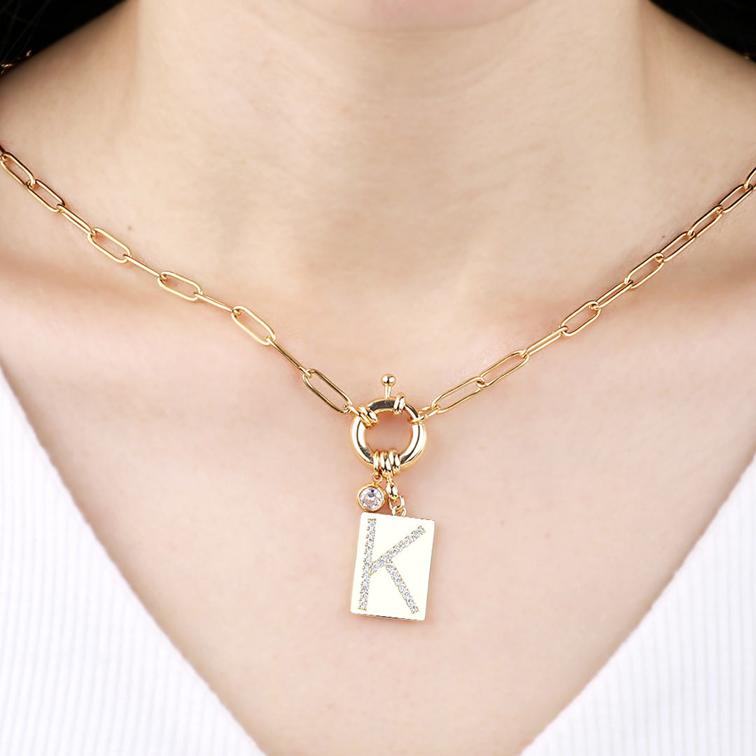 Effervescent Initial Pendant Necklace main image 1