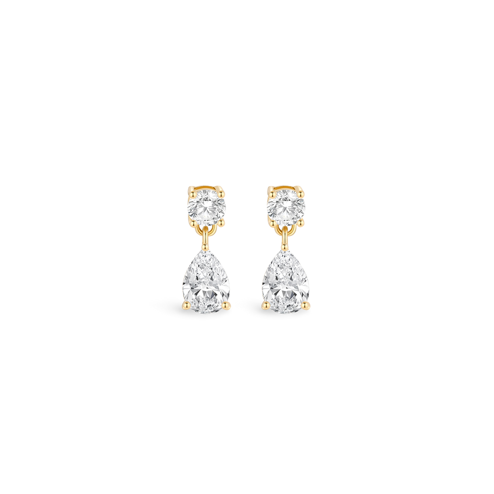 Pear Drop Earrings - Gold