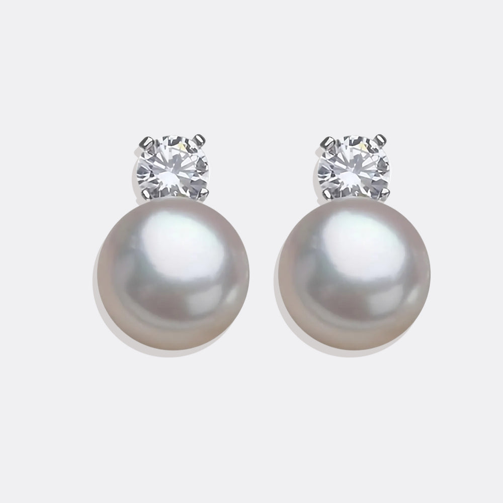 Pearl Stud Earrings - Default Title