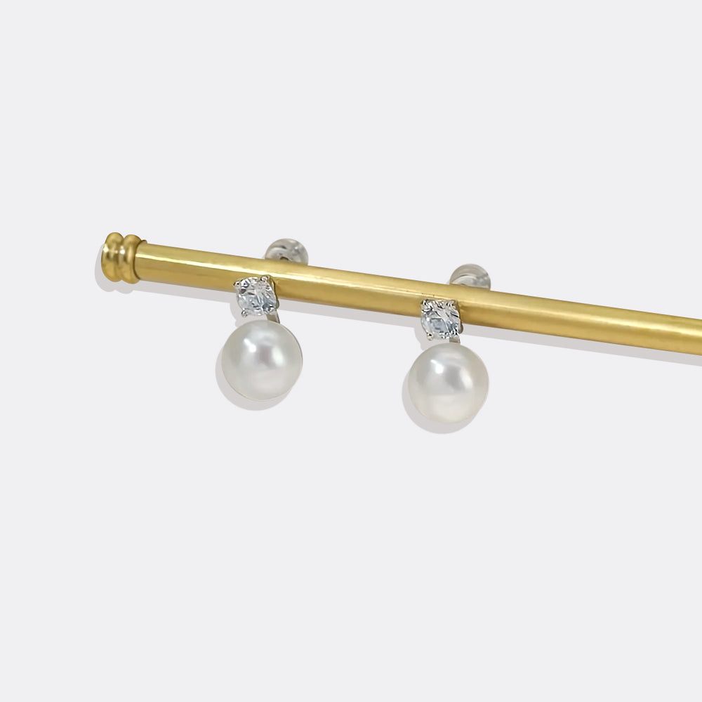 Pearl Stud Earrings - Default Title