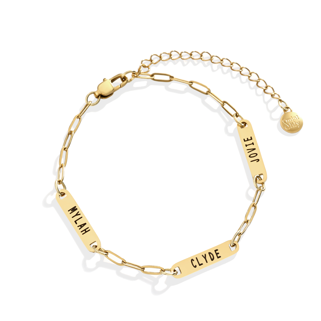 Personalized Paperclip Name Bracelet
