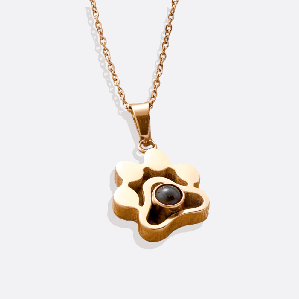 Personalized Pet Photo Necklace - 18k Rose Gold Plated