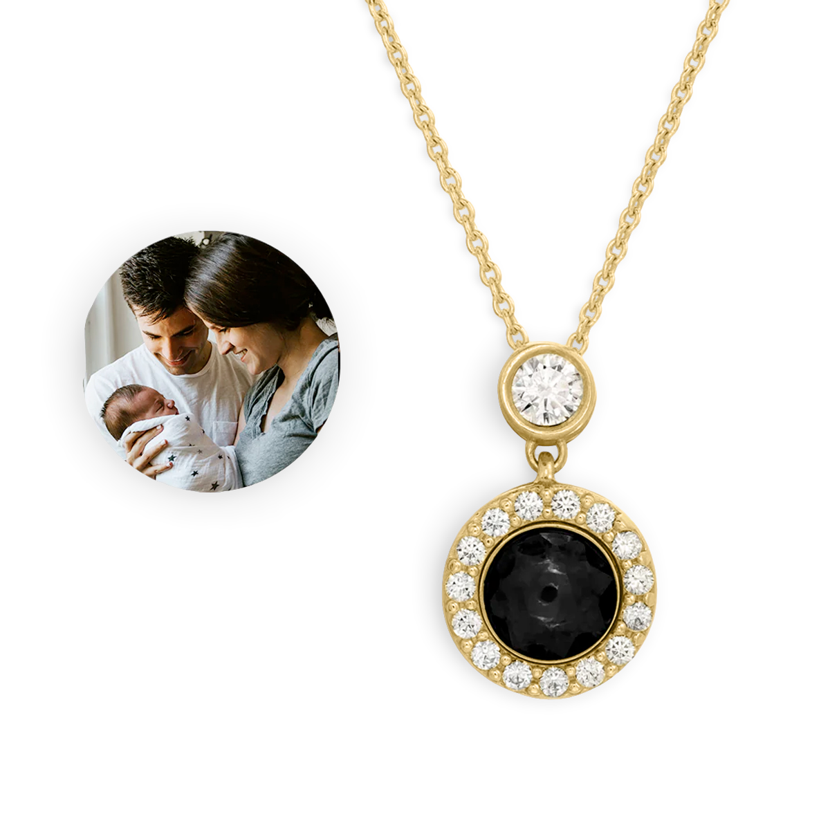 Petite Halo Photo Necklace