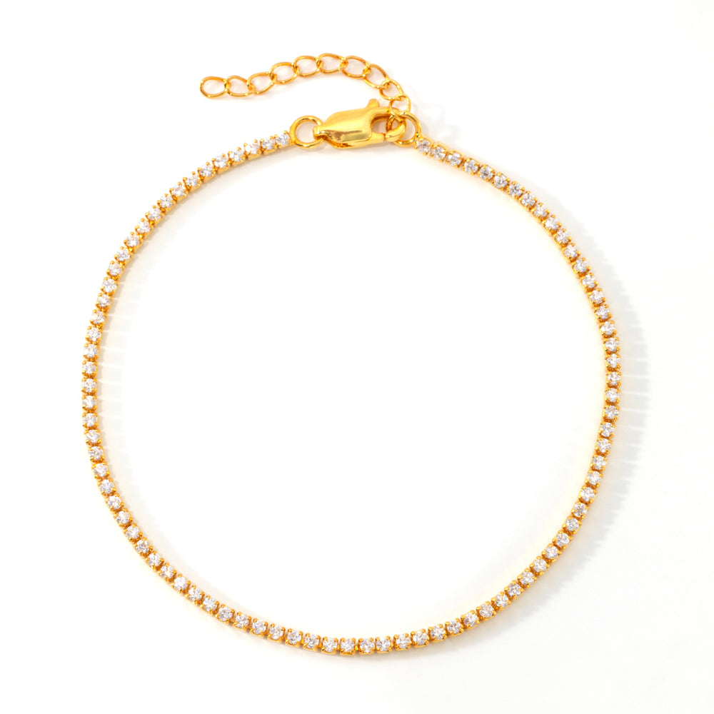 Petite Tennis Bracelet - Gold / 6.5"+1"