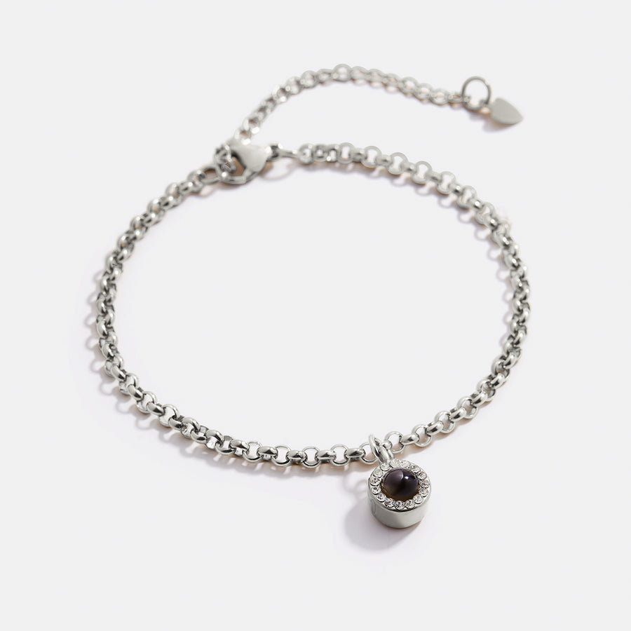 Petite Halo Photo Bracelet – Mint & Lily