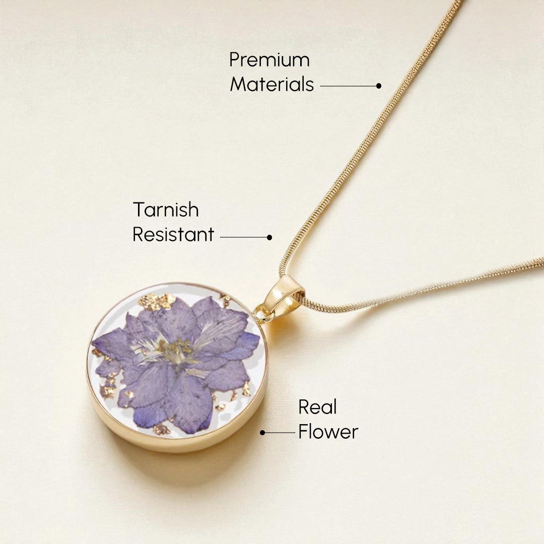 B Necklace Birth Flower Necklace Birthstone Personalized Birthday