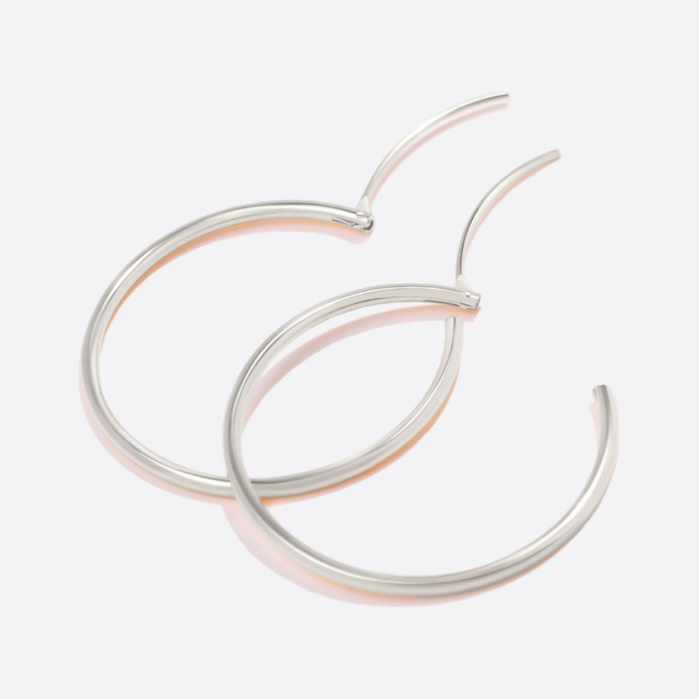 Endless Hoop Earrings - Silver / 20MM