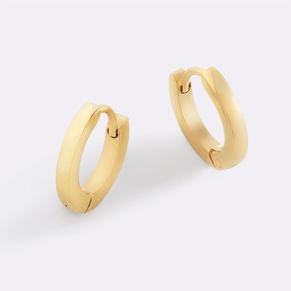 Set 3 Paia Orecchini Dorati 3 Paia Di Orecchini Huggie Hoop Placcati Oro Giallo 18k - Diametro 10mm, Anelli Sleeper Ipoallergenici Orecchino Uomo Cerchio Set 3 Paia Orecchini Dorati 3 Paia Di Orecchini Huggie Hoop Placcati Oro Giallo 18k - Diametro 10mm, Anelli Sleeper Ipoallergenici Orecchino Uomo Cerchio