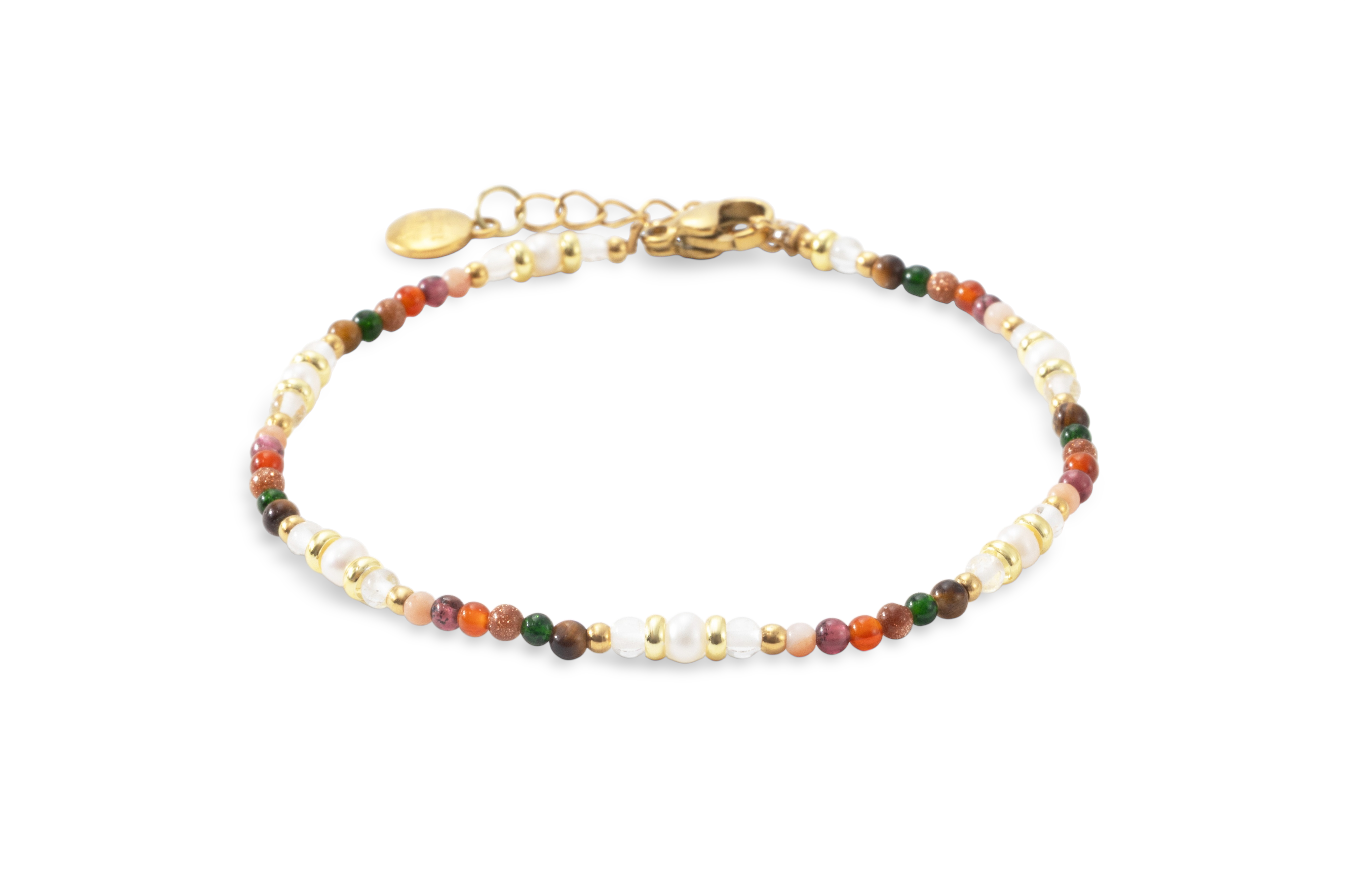 Rainbow Tourmaline Minimalist Bracelet