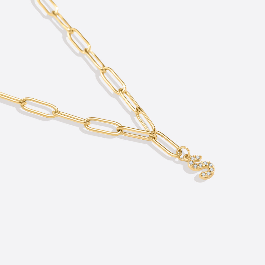Diamond Initial S Necklace