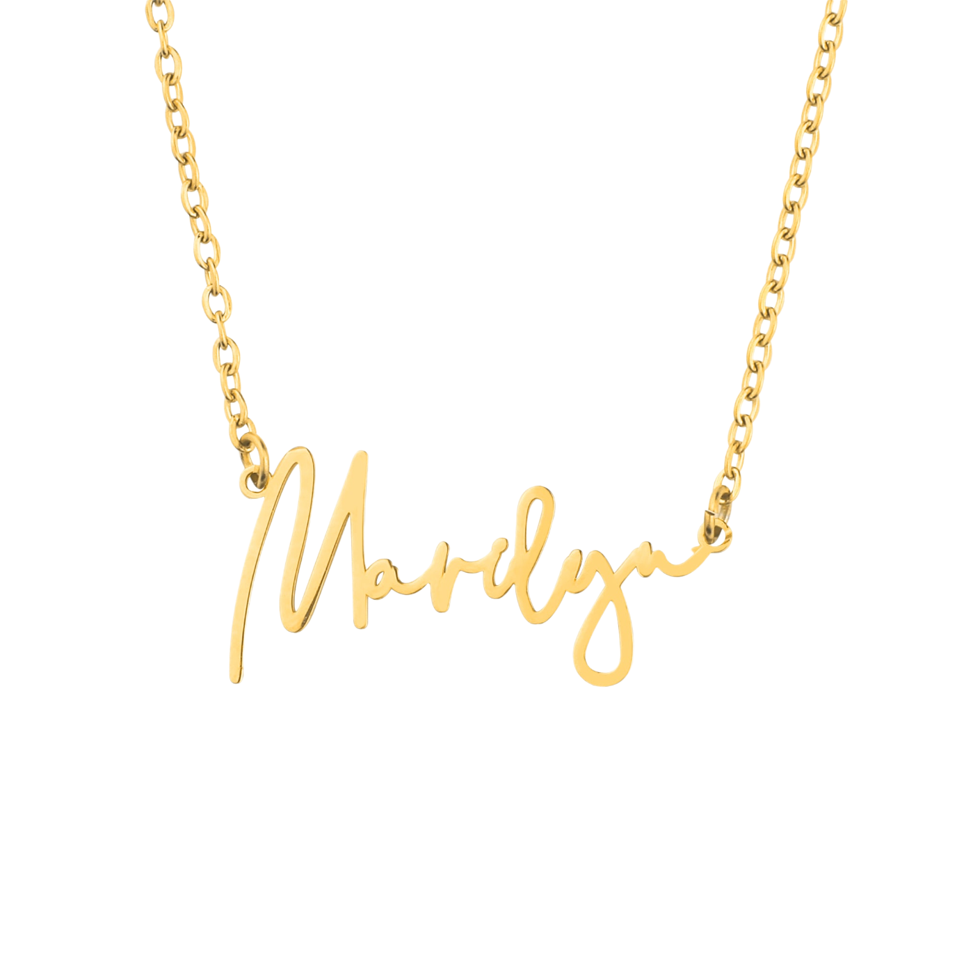 Coco Name Necklace Stainless Steel in Colour Gold