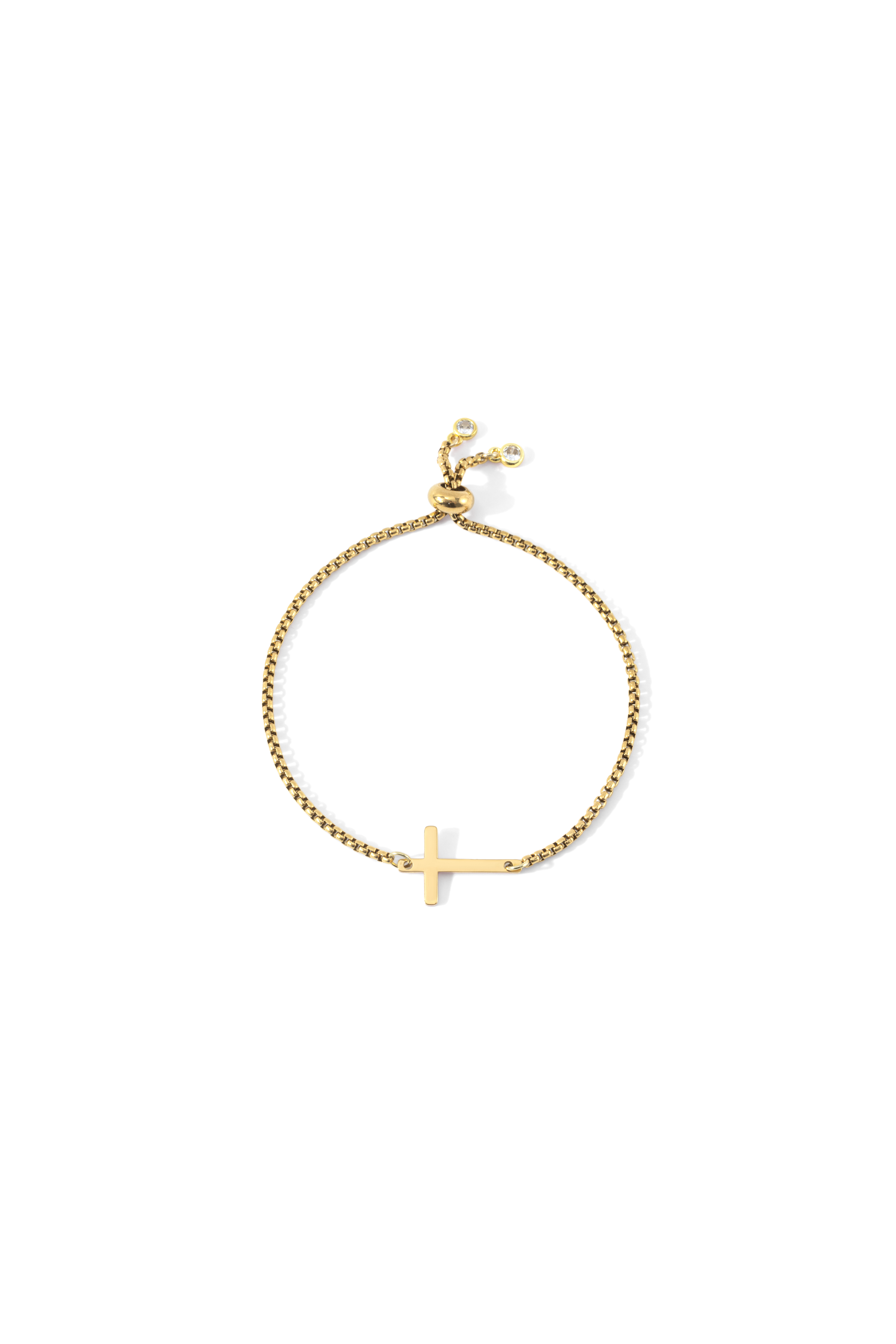 Sideways Cross Slider Bracelet
