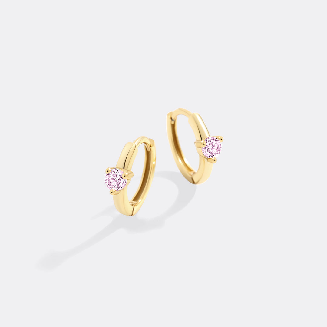 18k Gold Over Sterling Silver / October Pink Tourmaline