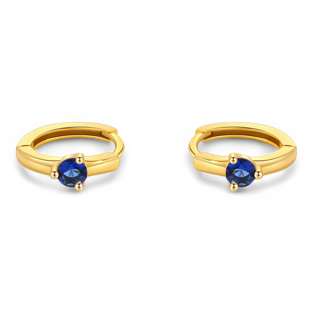 Single Stone Birthstone Huggie Hoop Earrings – Mint & Lily