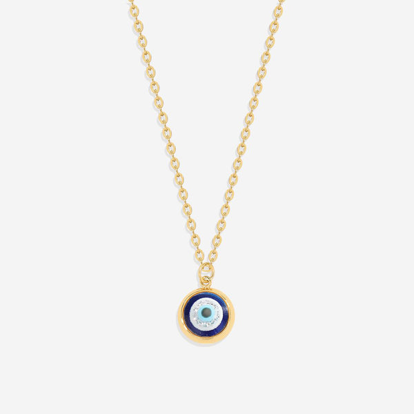 Dainty Boho Evil Eye Charm Necklace – Mint & Lily