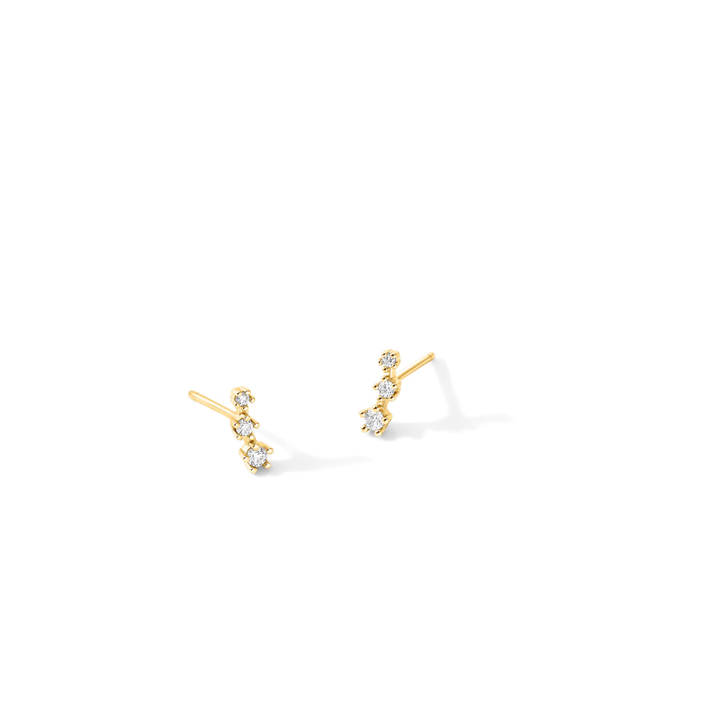 Sparkling Mini Climber Studs - Gold