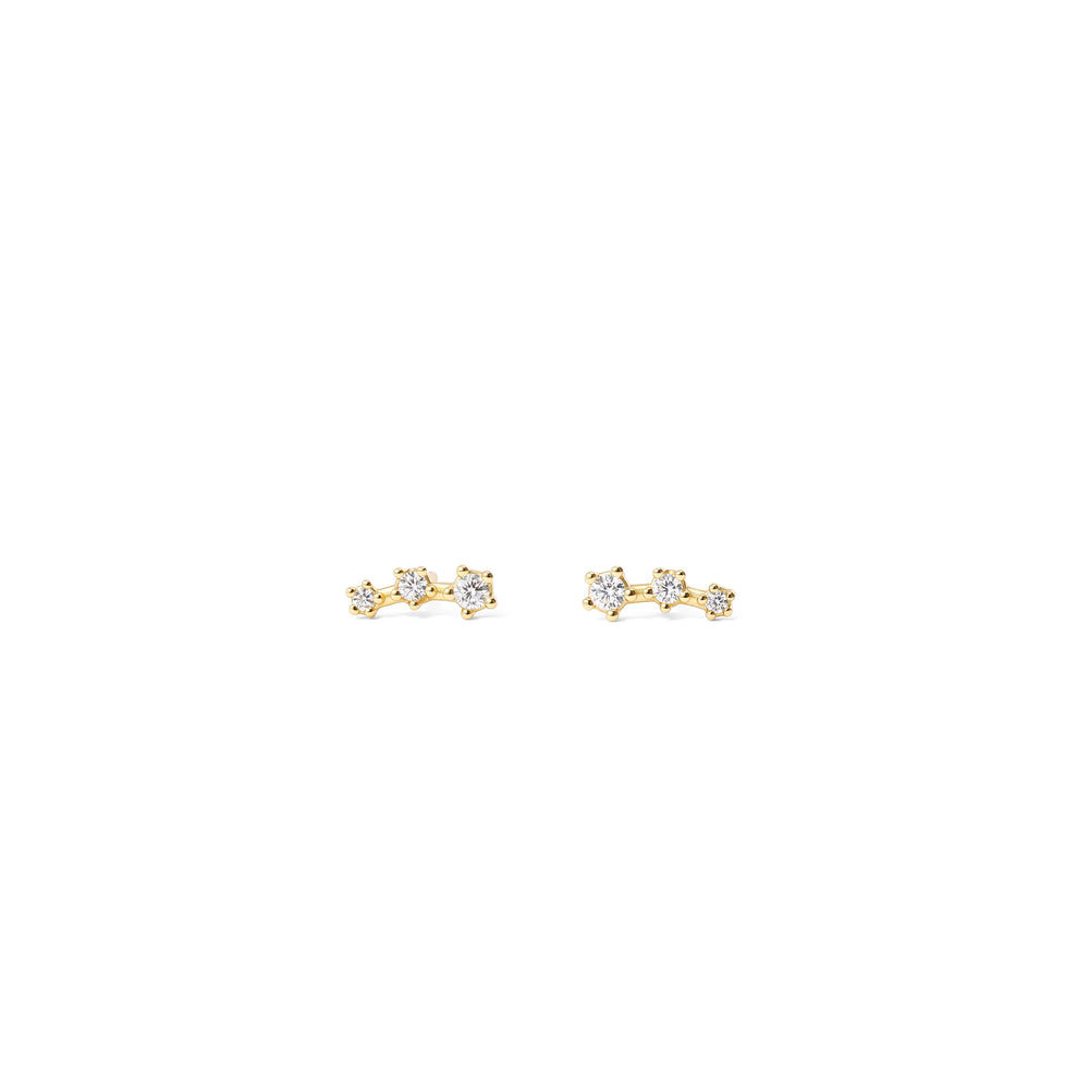 Sparkling Mini Climber Studs - Gold