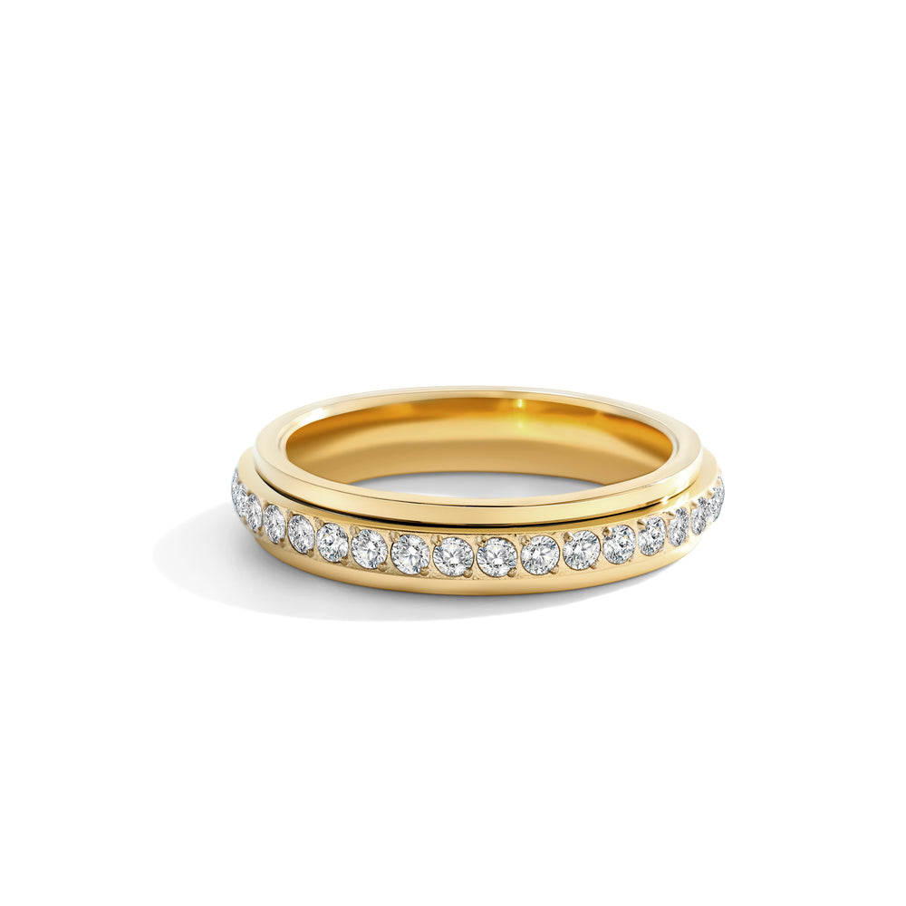 Spinning Fidget Eternity Ring - Gold / 6