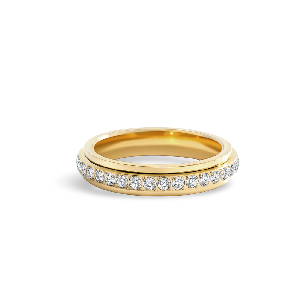 Spinning Fidget Eternity Ring - Gold / 6