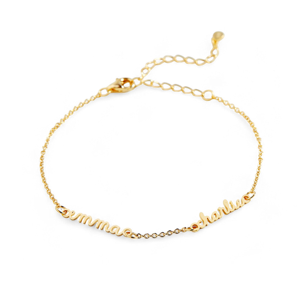 Stella Dainty Multiple Name Bracelet – Mint & Lily