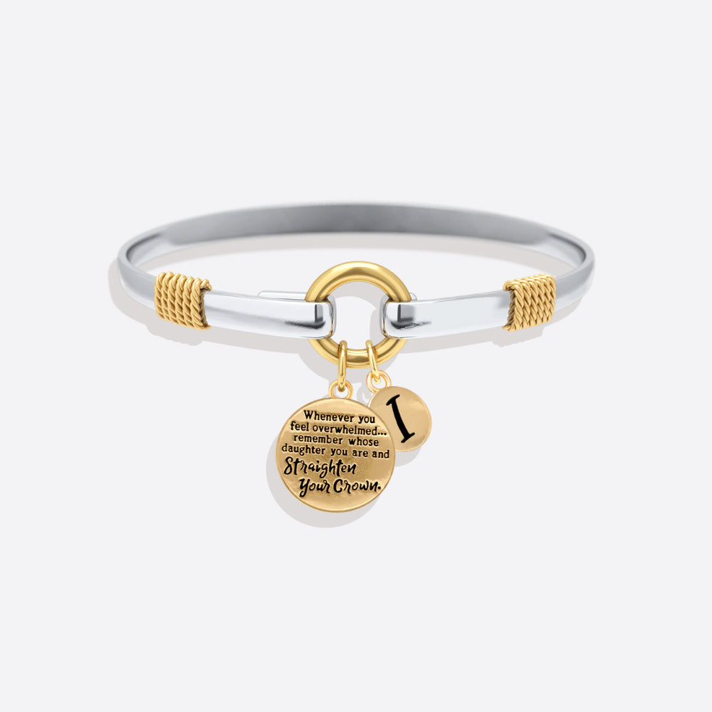 Straighten Your Crown - Two-Tone Charm Bracelet - Gold / I