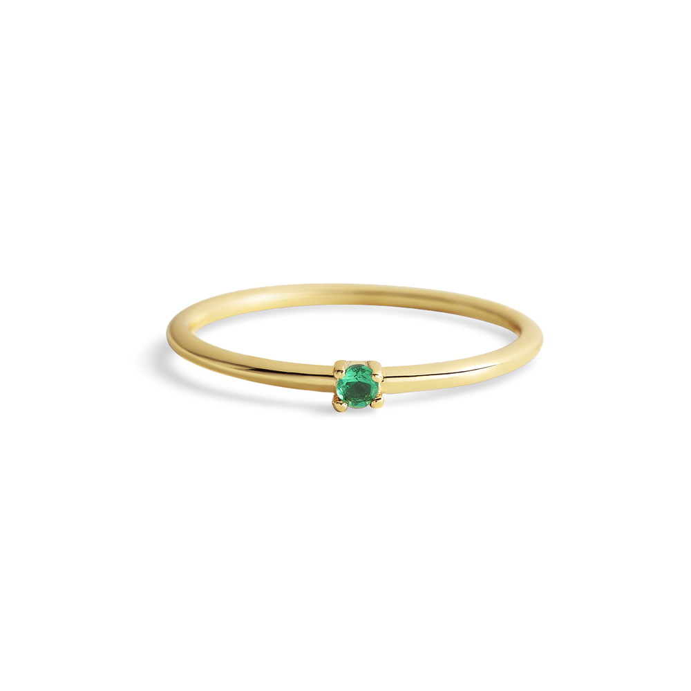 Super Dainty Birthstone Stacking Ring - March / 5