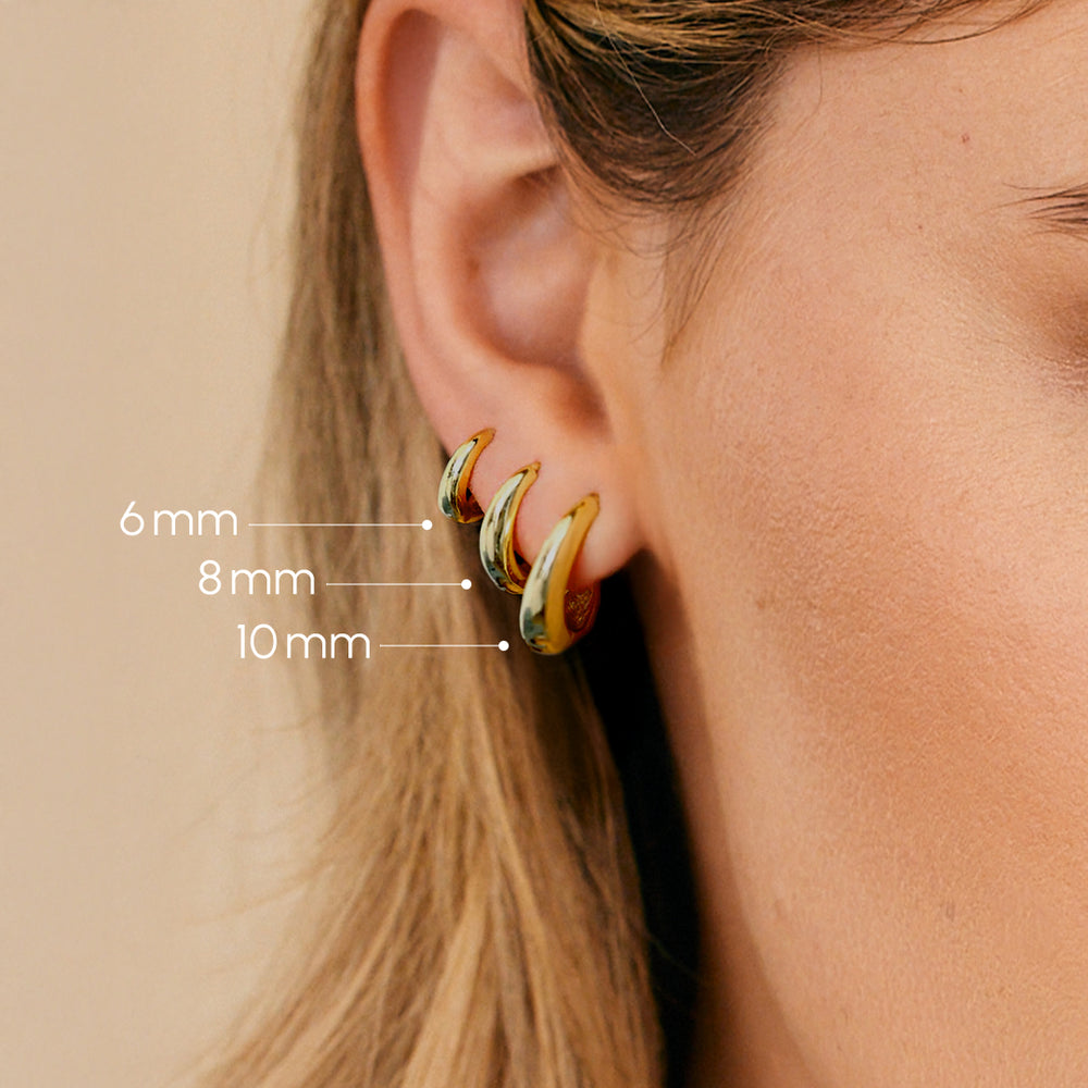 Teardrop Huggie Hoop Earrings – Mint Lily