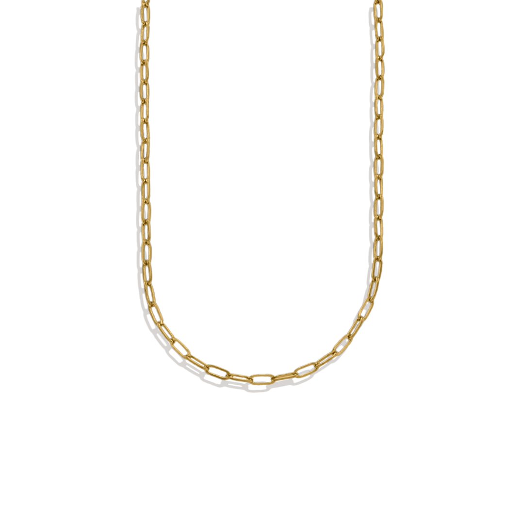 Thin Paperclip Necklace Mint & Lily