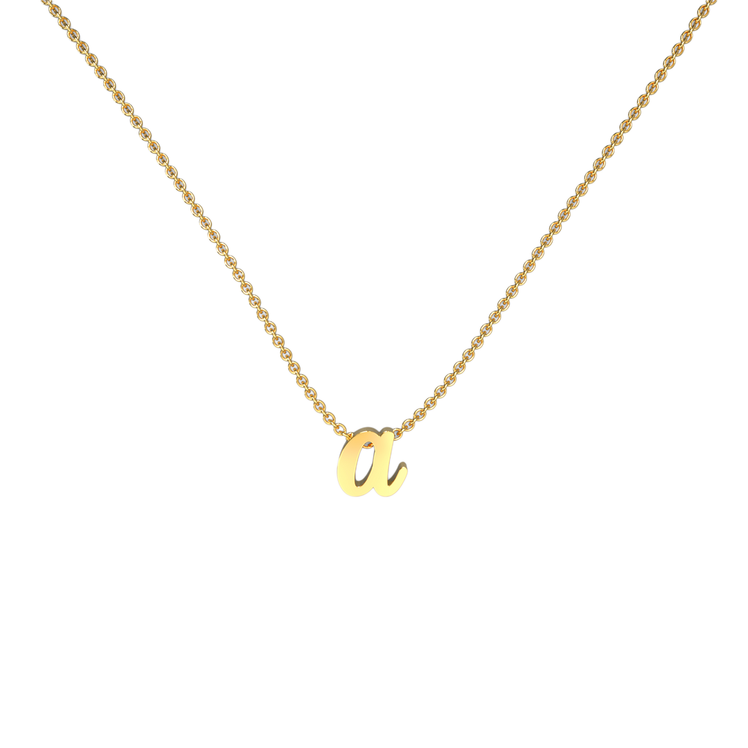 Tiny Initial Script Necklace – Mint & Lily