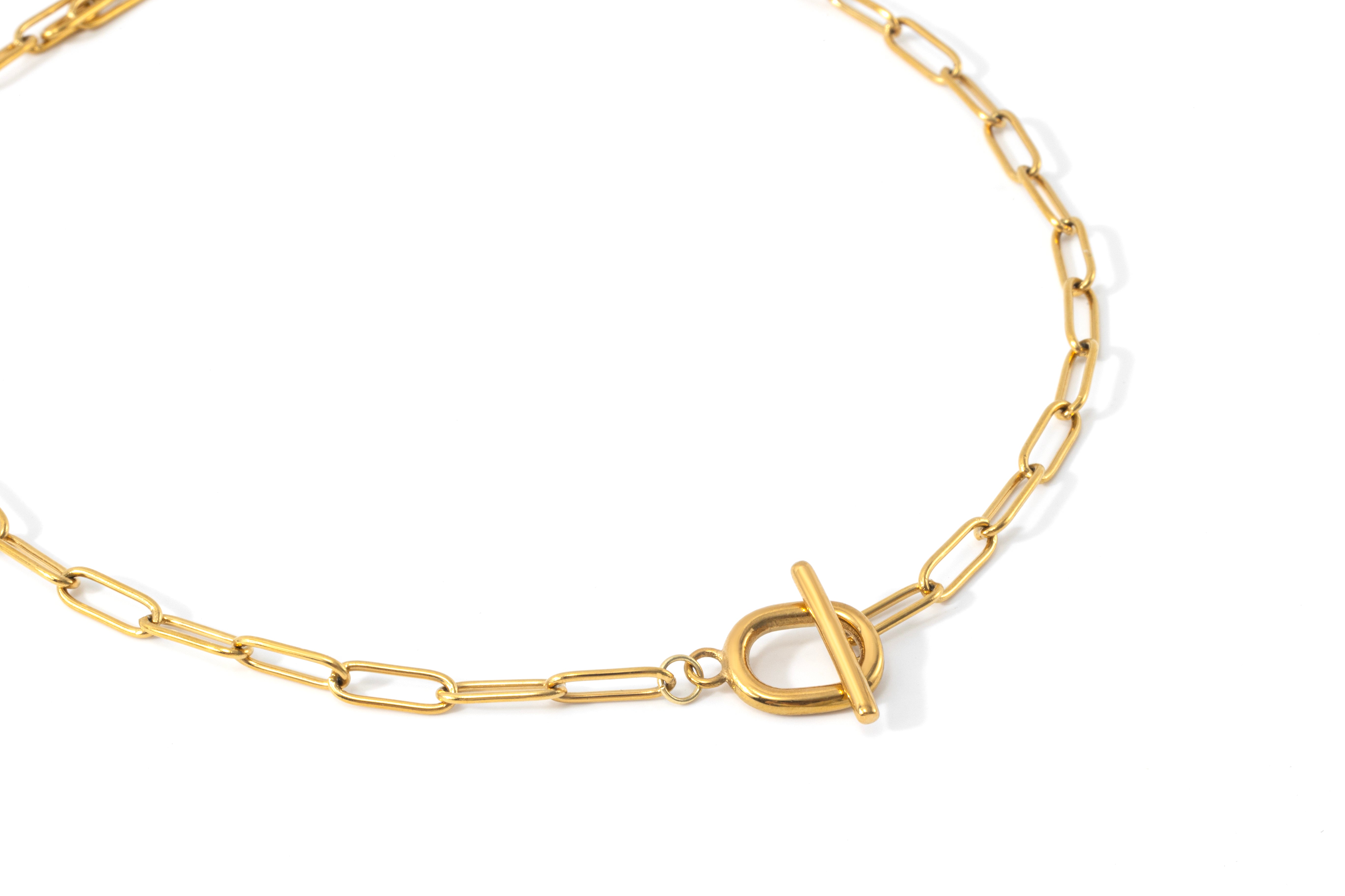 no.092 春手鞠とClip chain Toggle Clasp Paperclip Chain Necklace – Mint & Lily