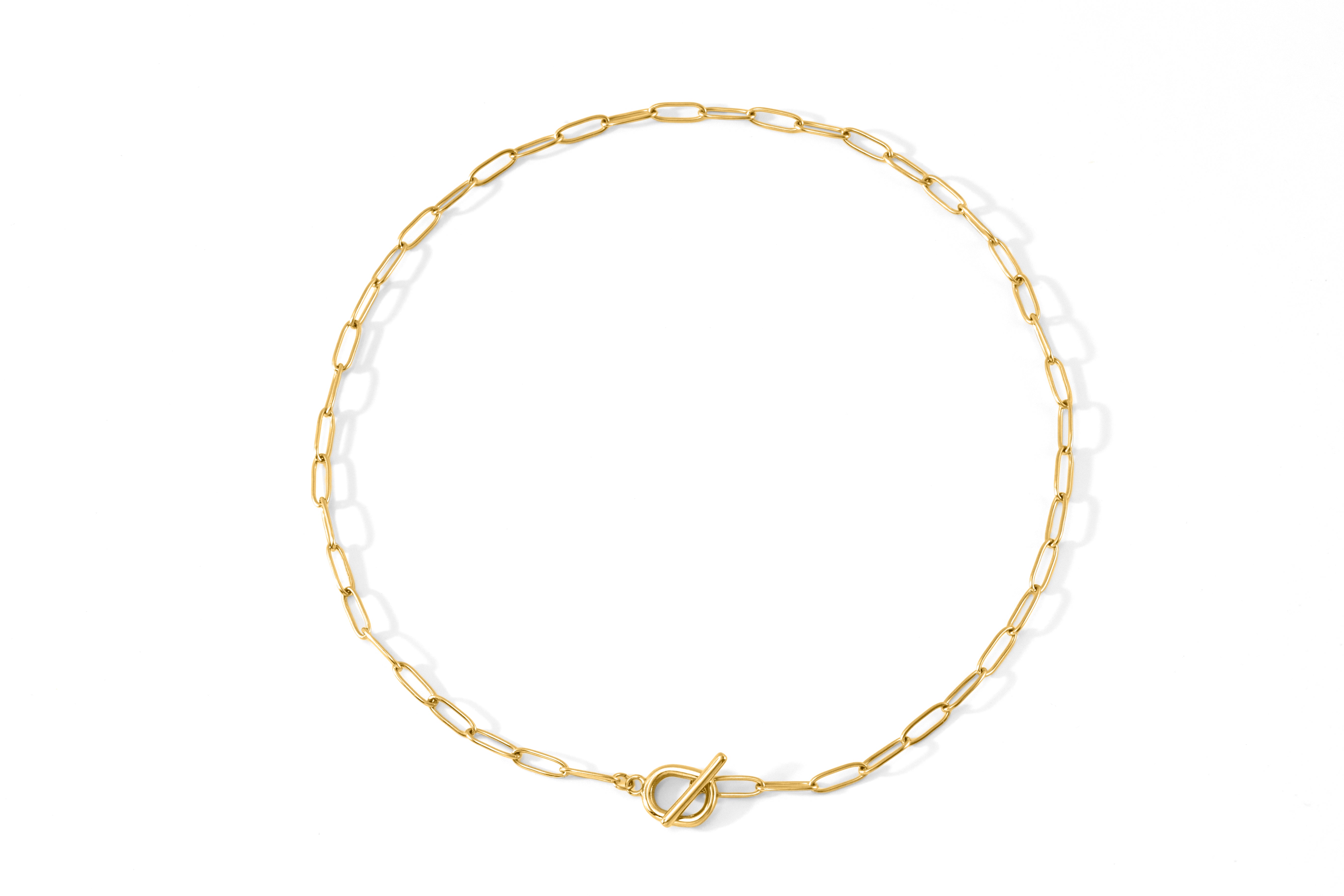 Toggle Clasp Paperclip Chain Necklace – Mint & Lily