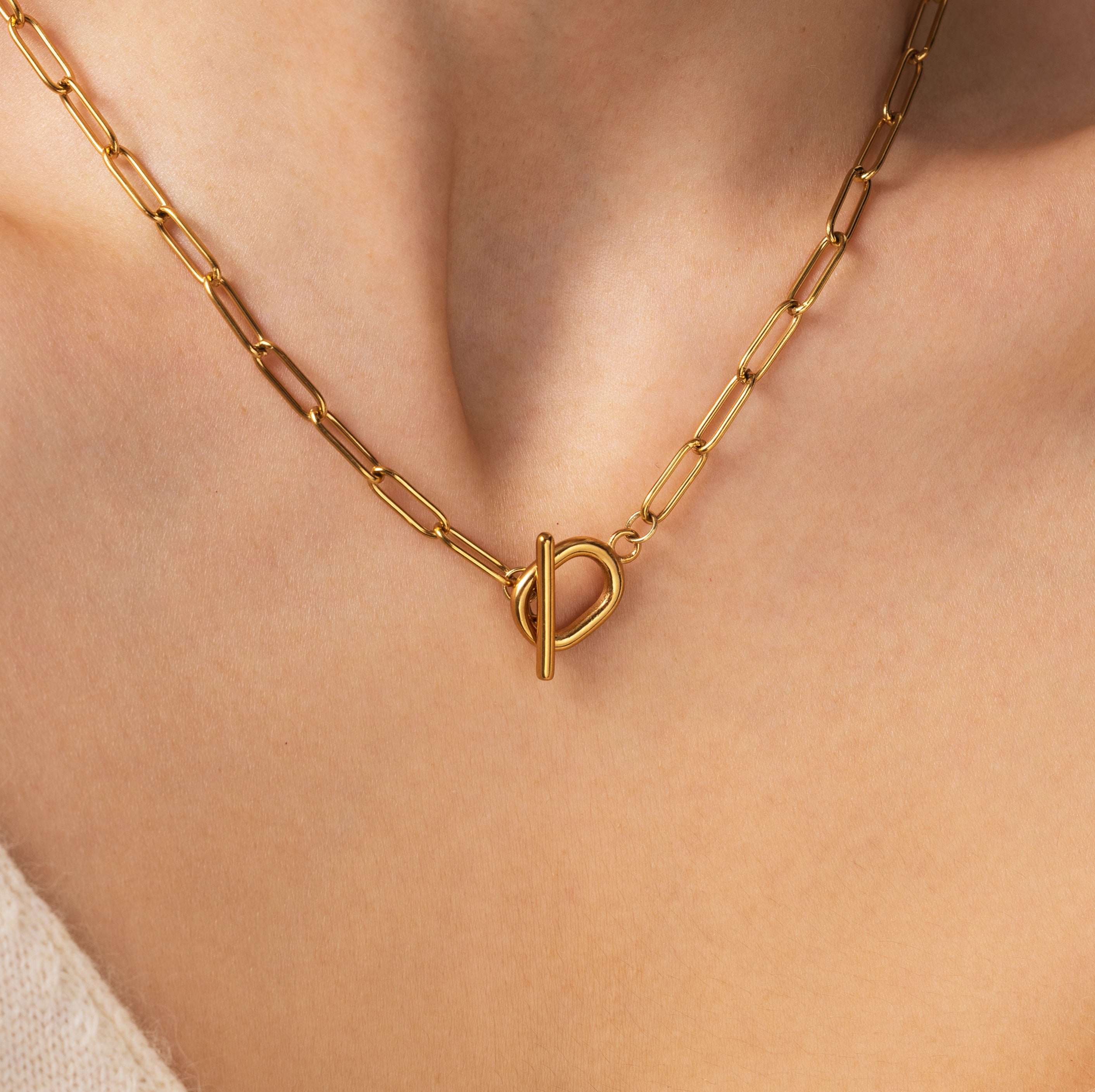 no.092 春手鞠とClip chain Toggle Clasp Paperclip Chain Necklace – Mint & Lily