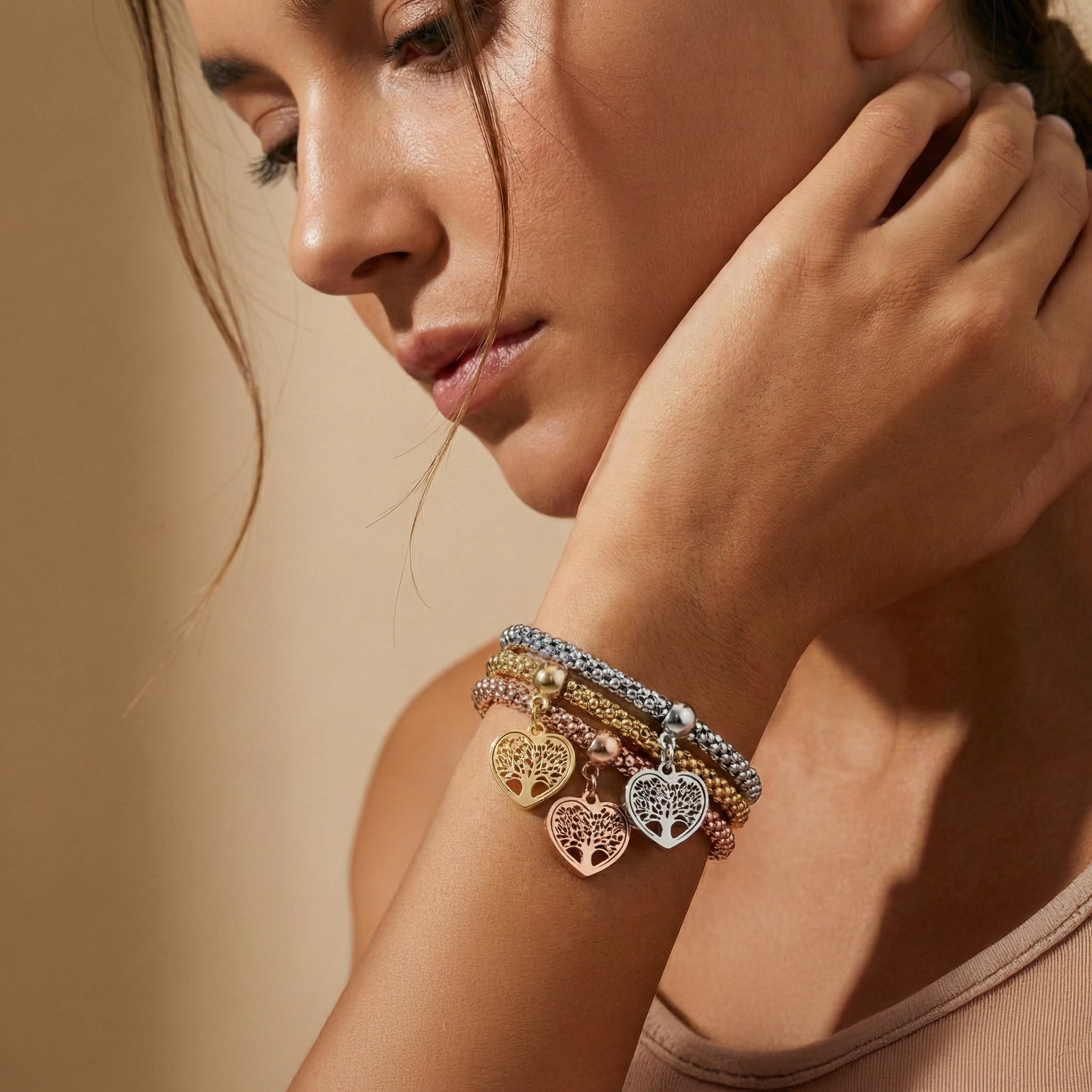 Tree of Life - Limited Edition Heart Charm Bracelet – Mint & Lily