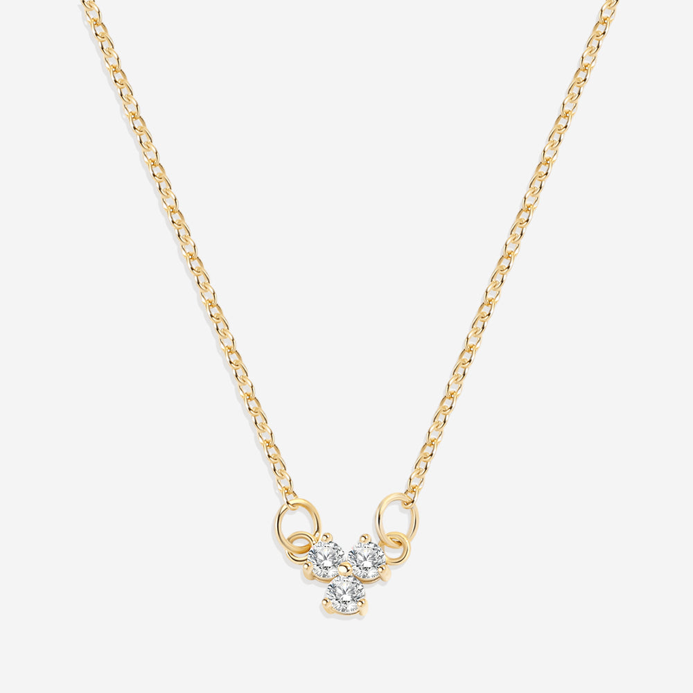 Trinity Diamond Pendant Necklace - Default Title