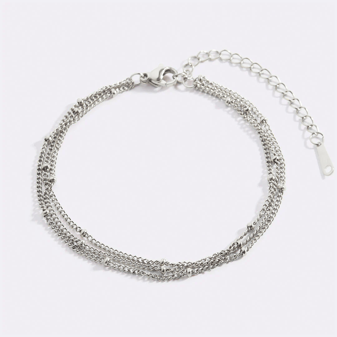 Triple Layer Satellite Chain Bracelet – Mint & Lily