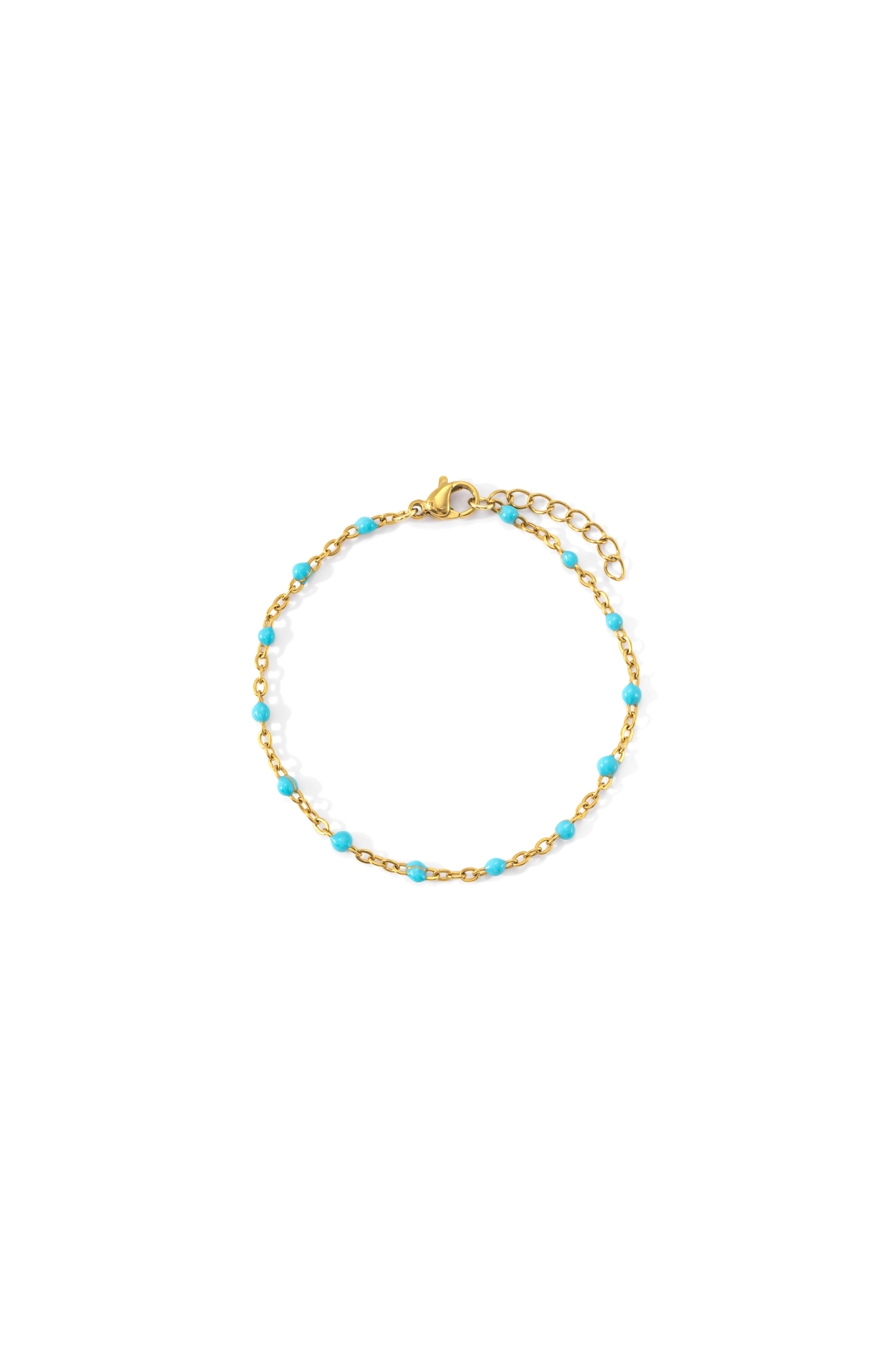 Turquoise Beaded Station Bracelet