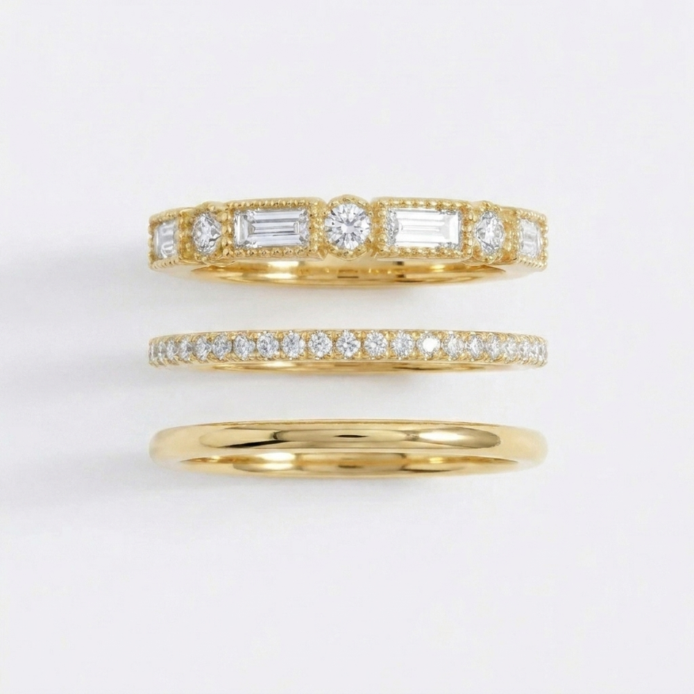 Vintage Ring Stack - Gold / 7