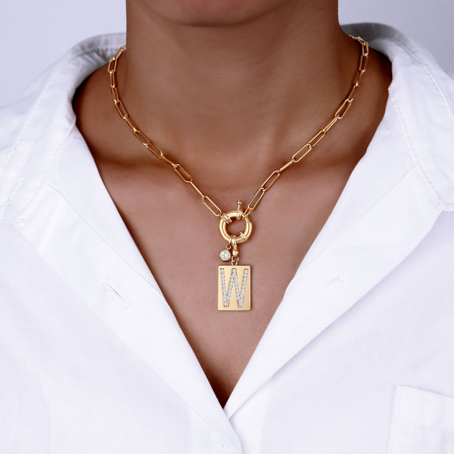 Effervescent Initial Pendant Necklace