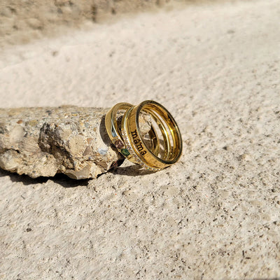 Copy of Personalized Birthstones Stacking Name Rings test